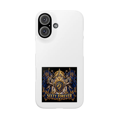 Slim Phone Case — "Sixty Forever" Shield Knight Graphic