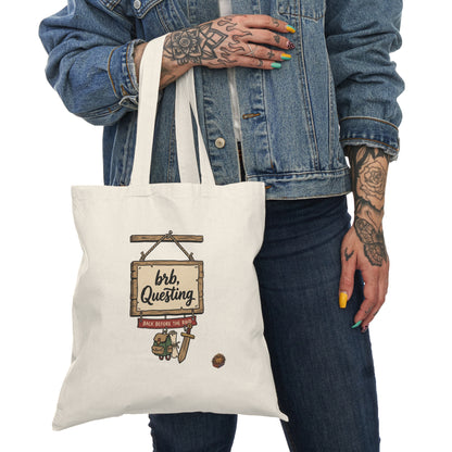 Questing Tote Bag - "brb. Questing" Adventure Shopper