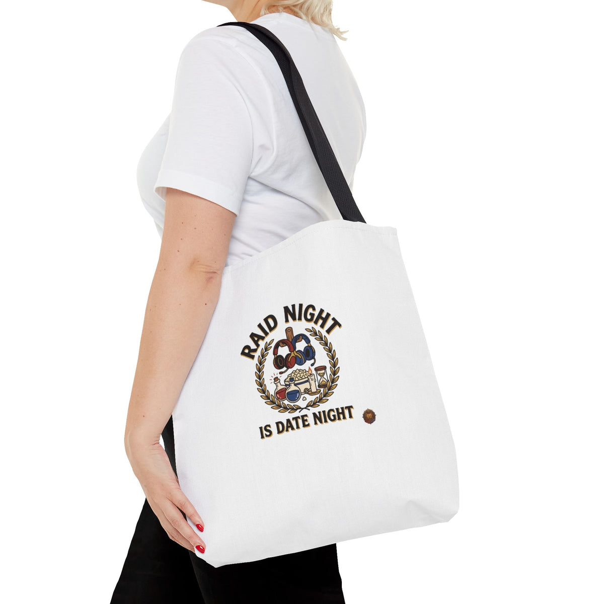 Raid Night Is Date Night Tote Bag — Military Police Themed Canvas Tote