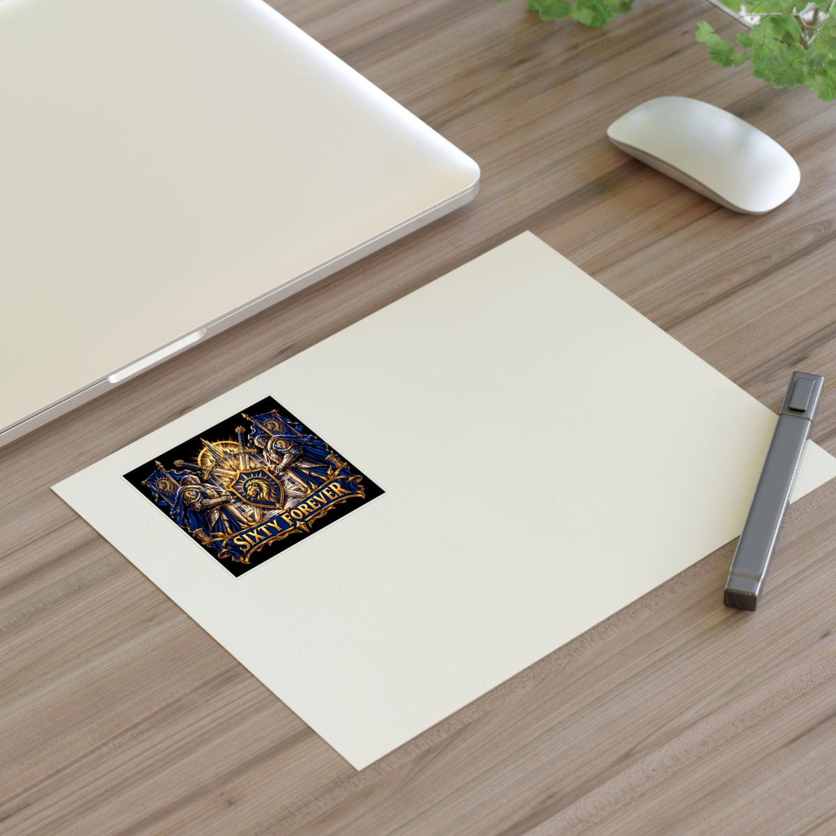 Sixty Forever Sticker Sheet — Vintage Heraldic Crest Sticker