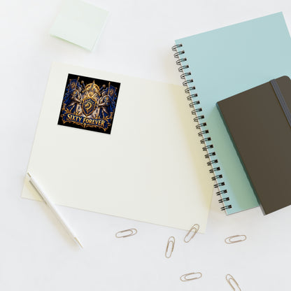 Sixty Forever Sticker Sheet — Vintage Heraldic Crest Sticker