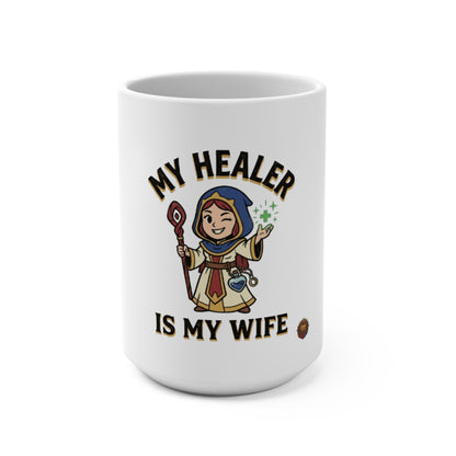 Mug — "My Healer Is My Wife" RPG Couple Gift Coffee Mug (15oz)