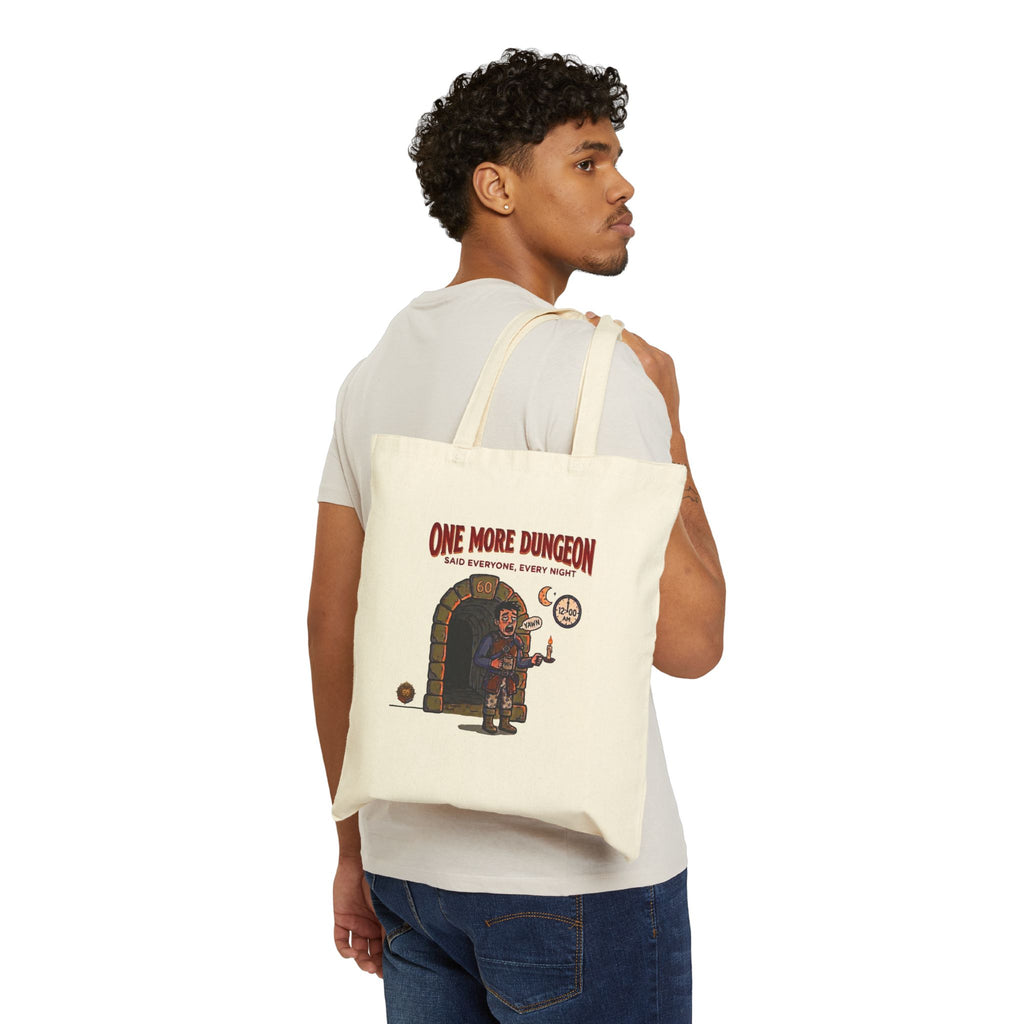 Tote Bag — "One More Dungeon" RPG Gamer Canvas Tote