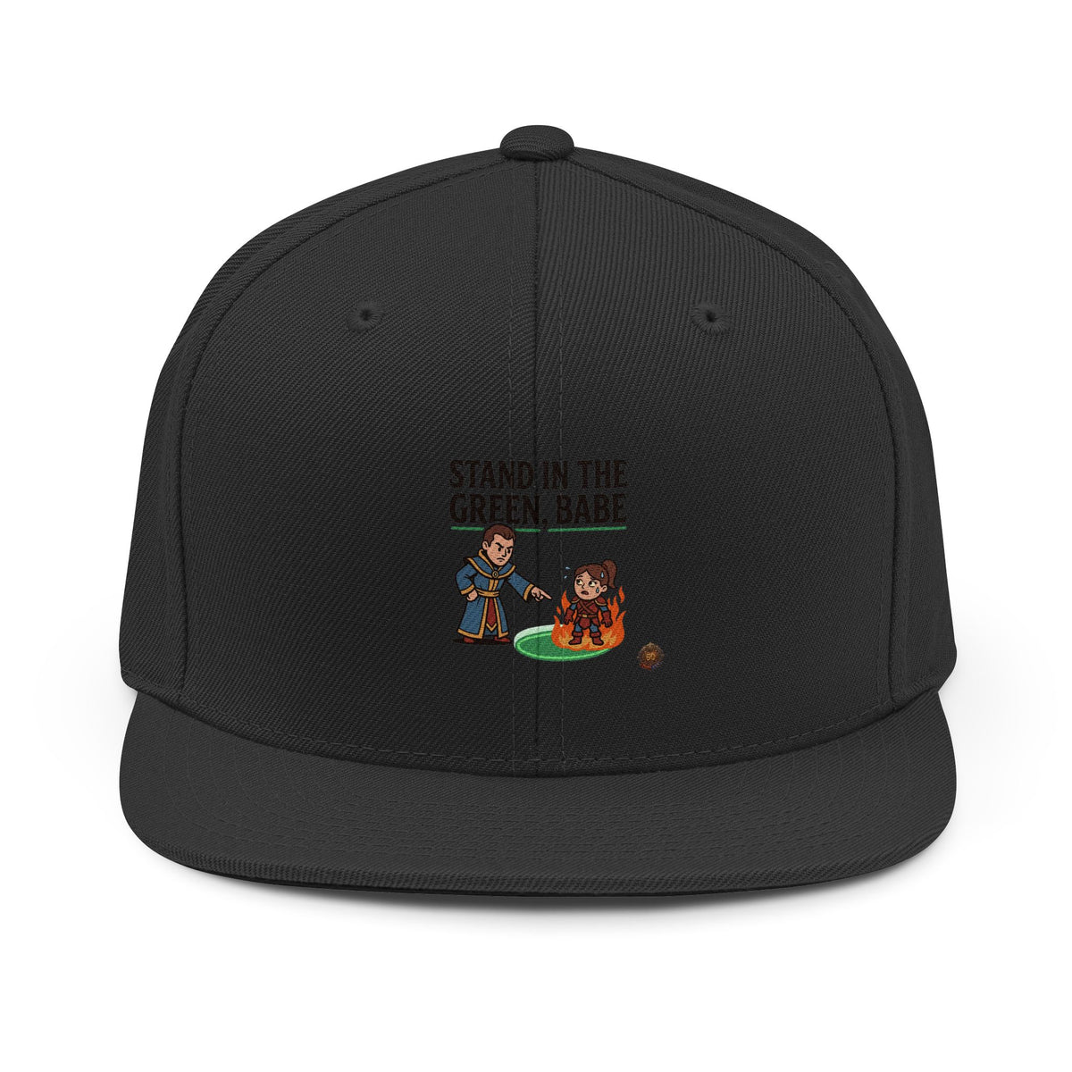 Snapback Hat — “Stand in the Green, Babe” Golf Humor Cap